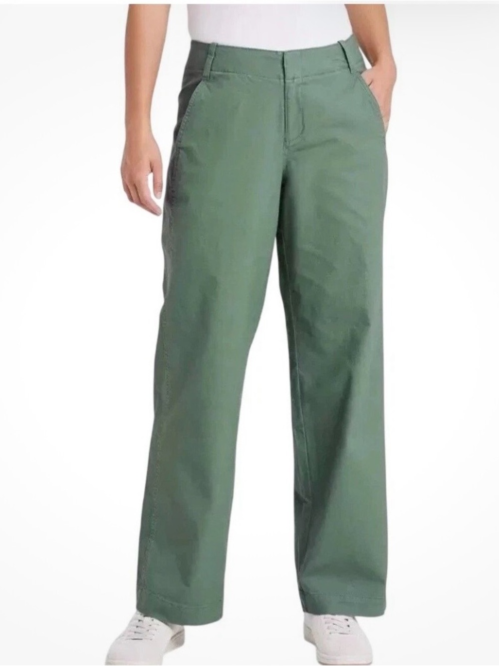 A New Day High-Rise Straight Leg Pants Olive Green, Gently Used